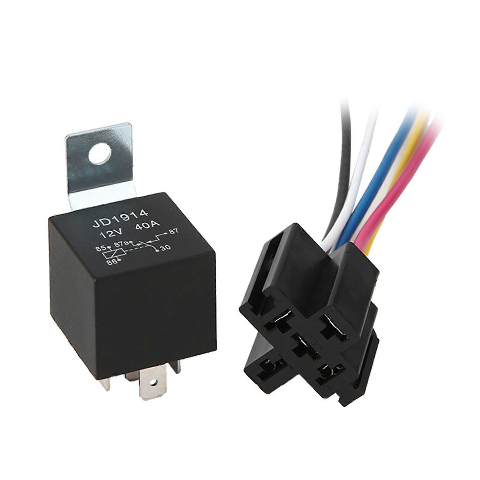 for DC 12V/24V 4 Pin 5 Pin Waterproof Car Relay 40A For Head Light With Relay So