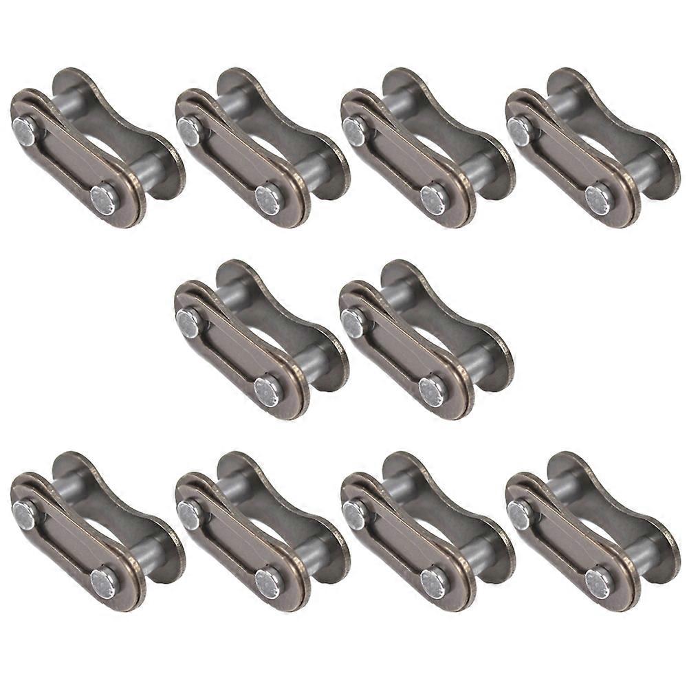 10Pc חוליה חסרה שרשרת נירוסטה מתקפלת שרשרת אחת לאביזר אופניים