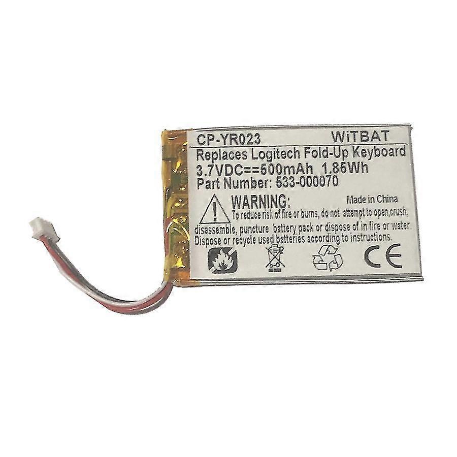 Unique Suitable For Logitech Fold-up Keyboard Battery Ahb303450