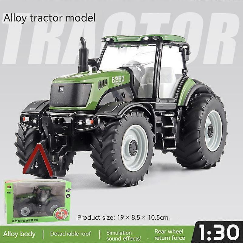 124 Scale RC Farming Machine Harvest Tractor Model Smoking Remote Control Truck LED light And Sound Included Toys Gift For Kids