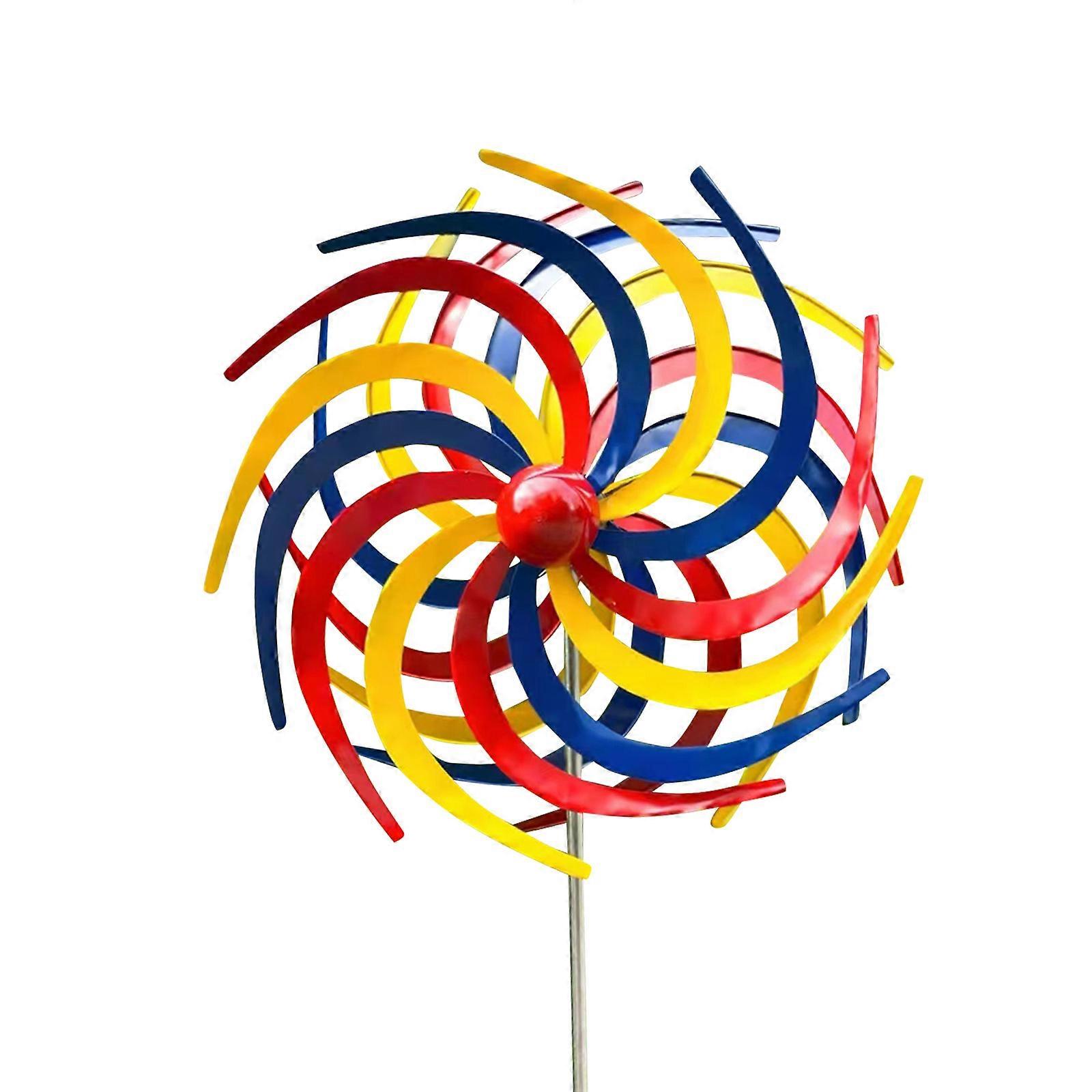 Garden Beautiful Summer Multi Colored Hydro Wind Spinner