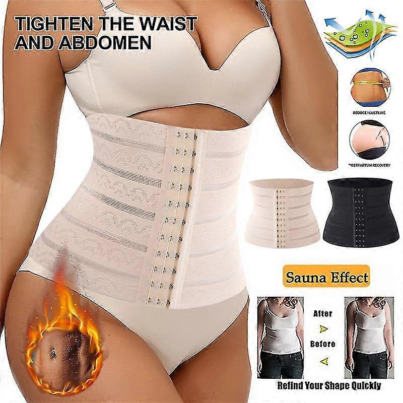 Gaine Amincissante Et Corset Ventre Plat Pour Femme - Post-Accouchement, Soutien Dorsal, Taille Réglable | Beige, Tissu Respirant