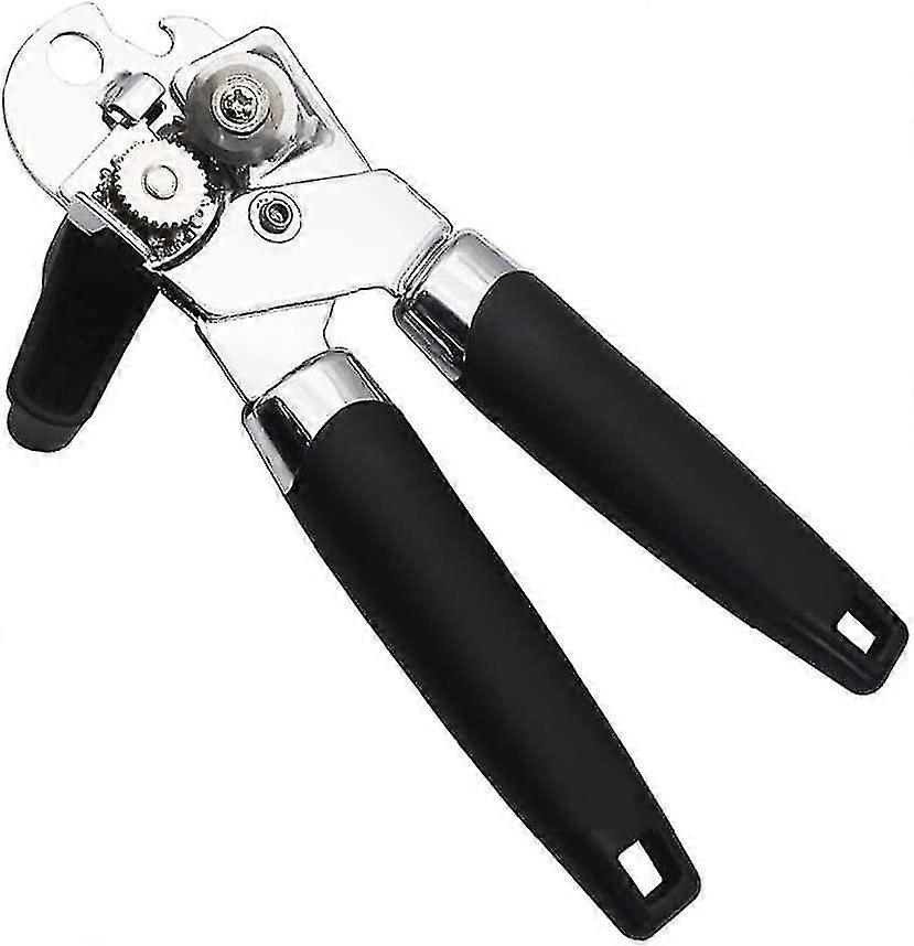 Can Opener, 4 In 1 Manual Can Opener, Sharp Stainless Steel Blade, With Non-slip Handle, Large Knob For Easy Rotation, Ergonomic