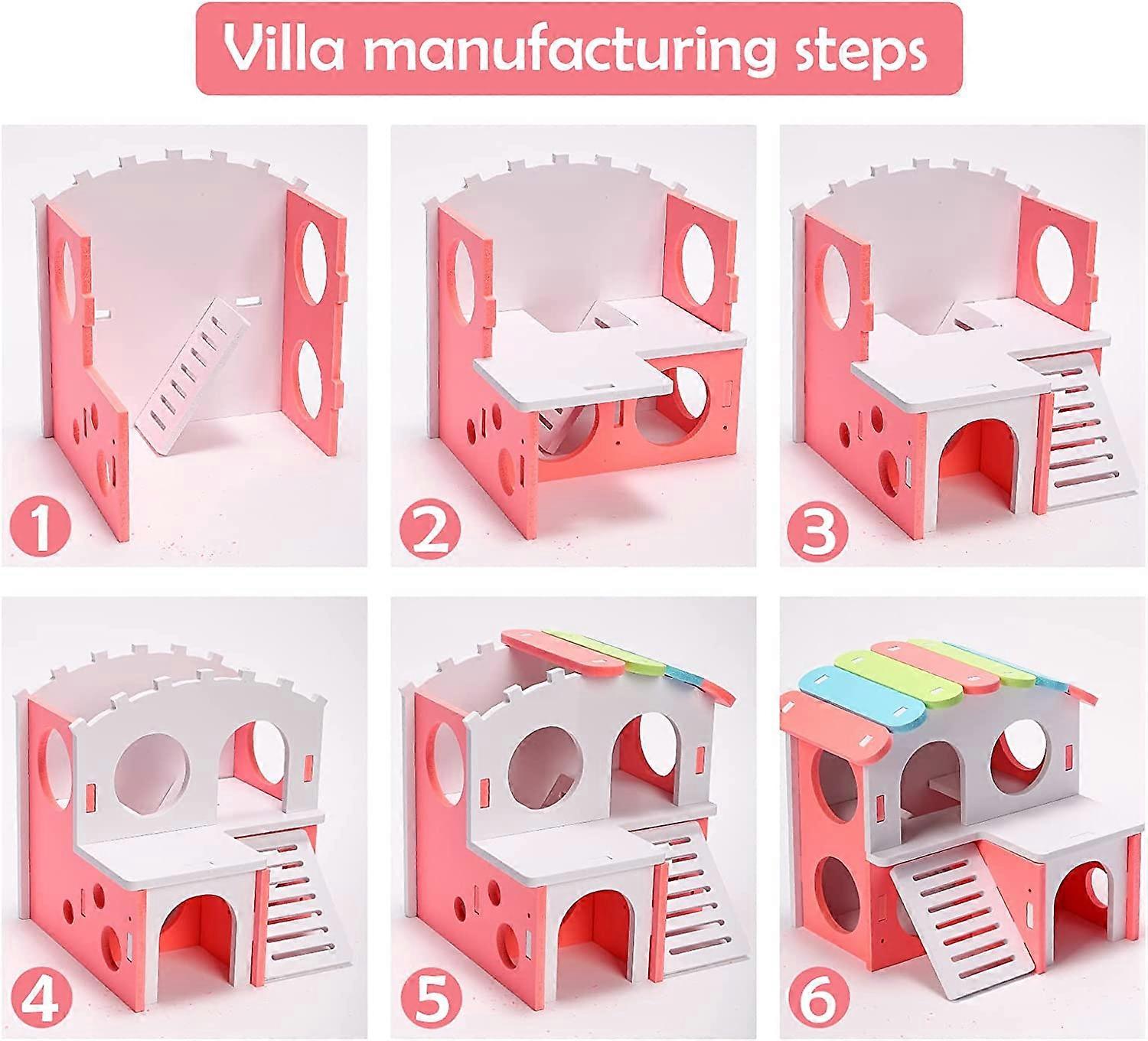 Lovely Hamster Play Toys, Small Pet Hamster Building, Hamster's Nest ... - Lovely Arch Hamster Cage