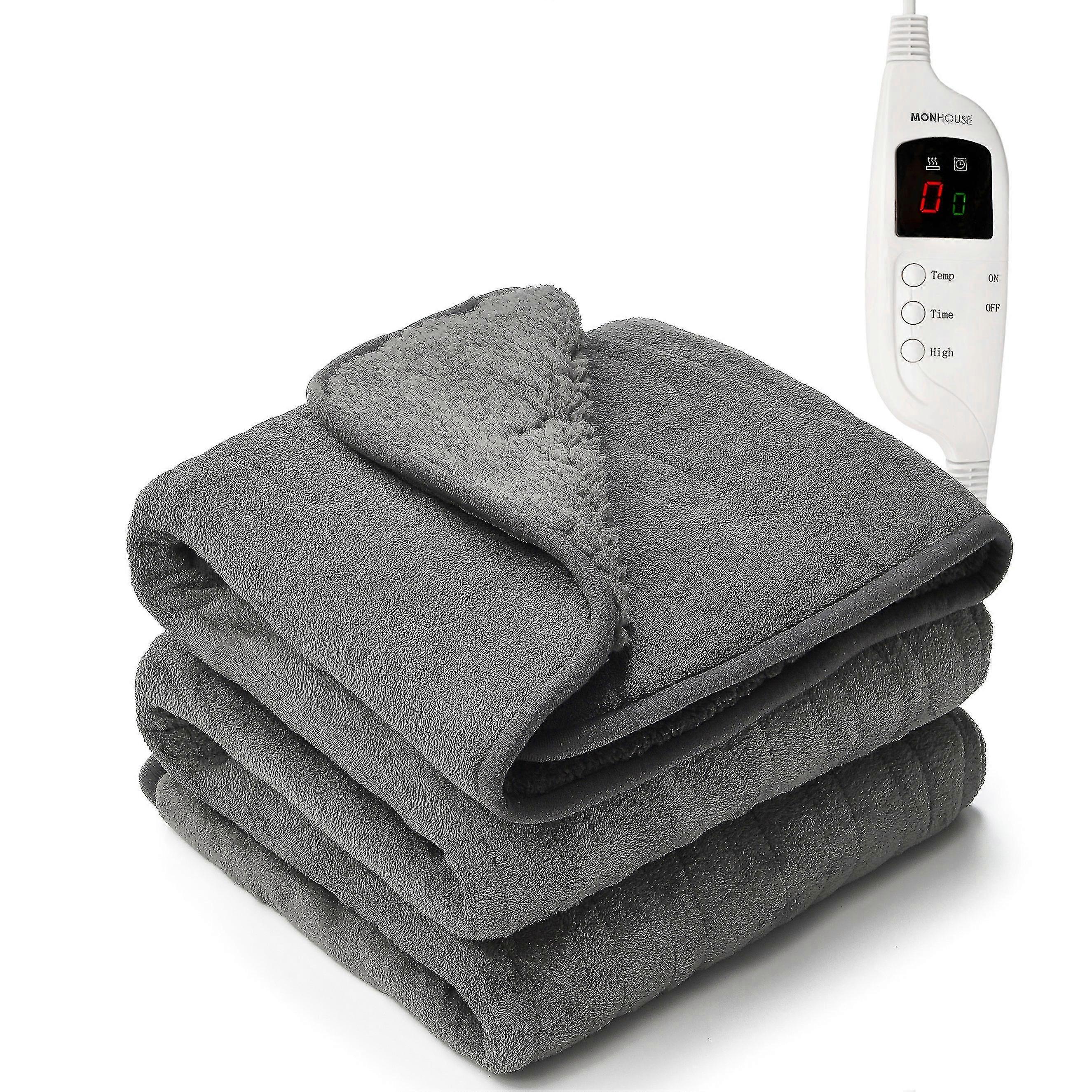 Electric Blanket Heated Throw Digital Controller 9 Hour Timer 9 Heat Settings - British 3 Pin Plug
