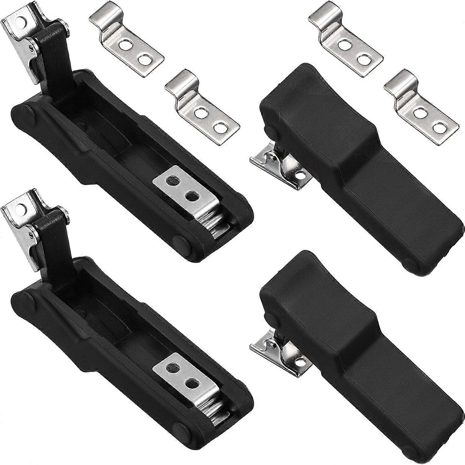 2Pcs Flexible Rubber Draw Latch, Front Storage Rack Latch Over Center Thermoplastic Elastomer Boat Latch (A-5-F6)