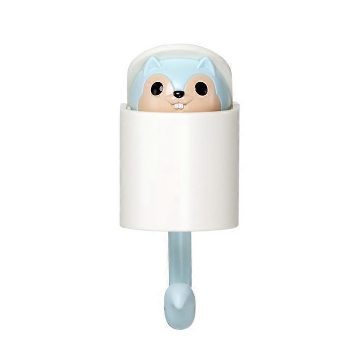 Animal Wall Hooks Creative Coat Hooks Decorative Wall Hangers Self Adhesive Cute Squirrel Shape hooks (D-V2)