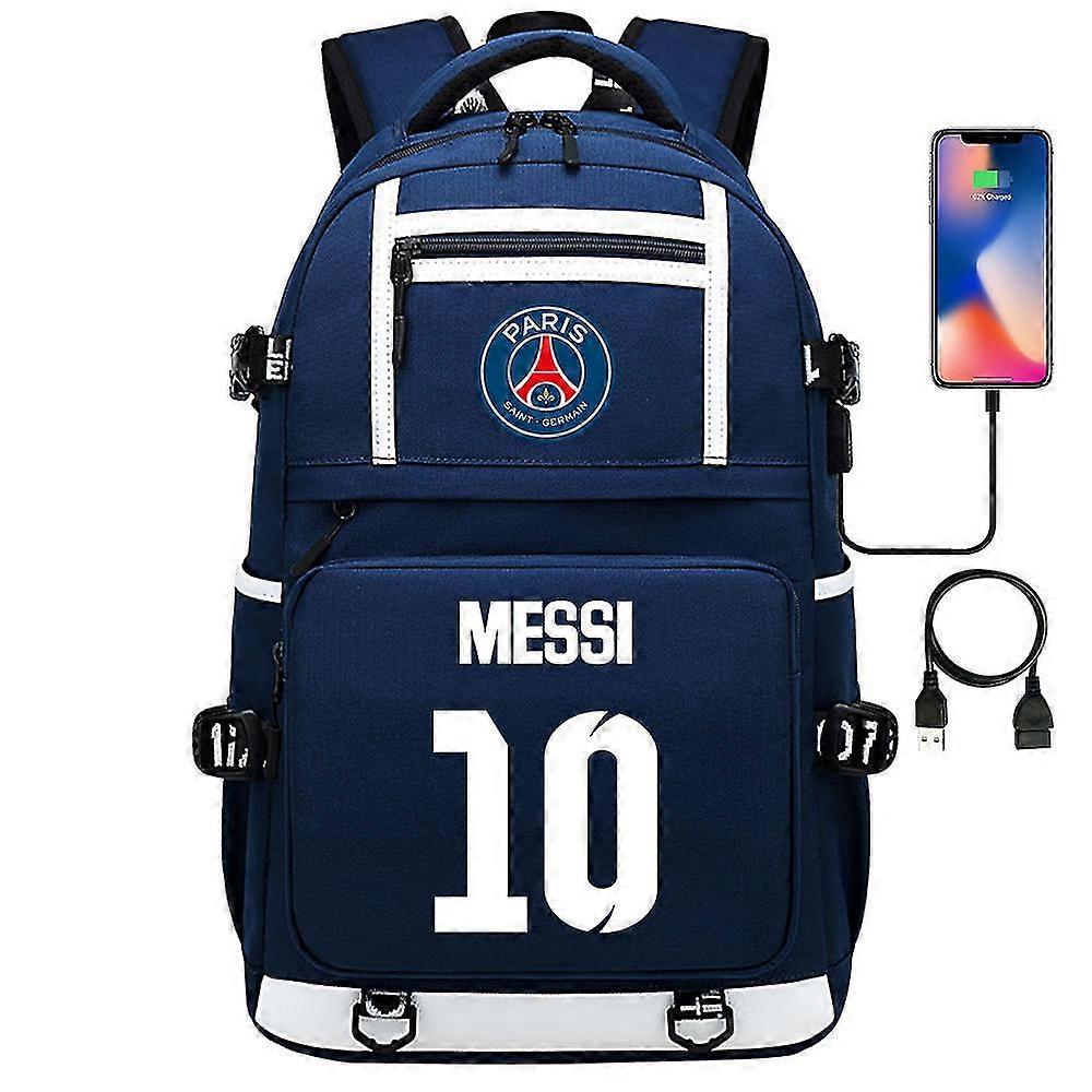 حقيبة ظهر ميسي مموهة - حقائب مدرسية متعددة الوظائف مقاومة للماء مع USB ، سعة كمبيوتر محمول 17 بوصة - مثالية لسفر الأعمال