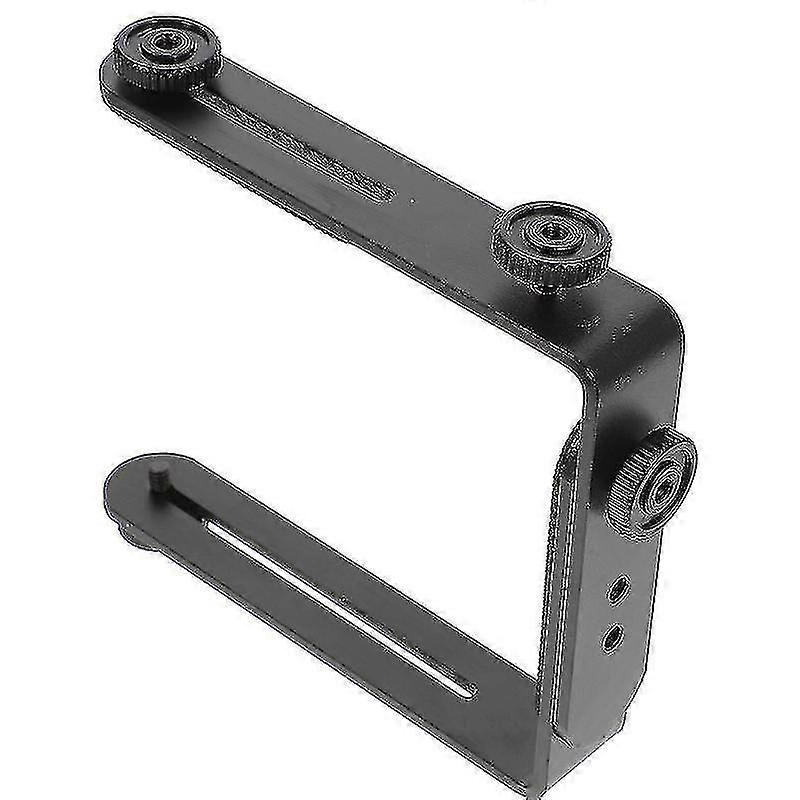 Zwarte Flash Bracket Dual Bracket Camera Metal Bracket voor Camera Flash