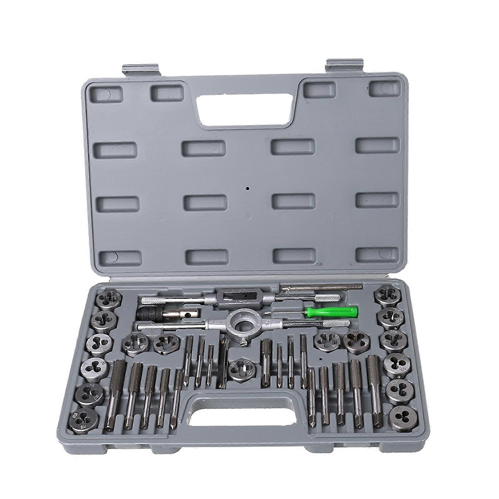 40 Pcs Metric Tap Die Set Hand Threading Tool Tungsten Carbide Screw Thread Bit