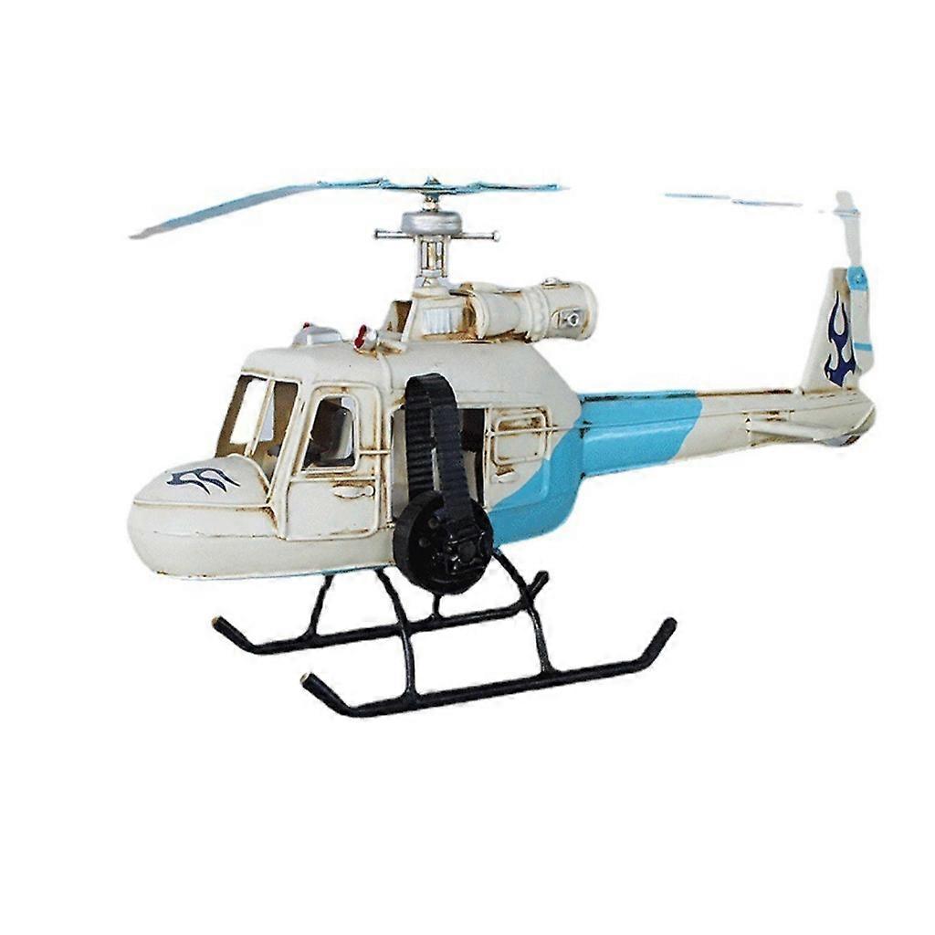 Modello di elicottero in metallo per la decorazione domestica dei bambini Decorazioni per la scrivania