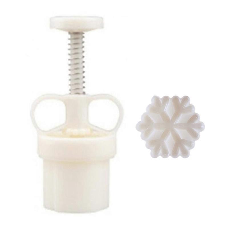  Mooncake Stamps Snowflake Shaped DIY Baking Gadgets Kitchen Tools for Mid-Autumn