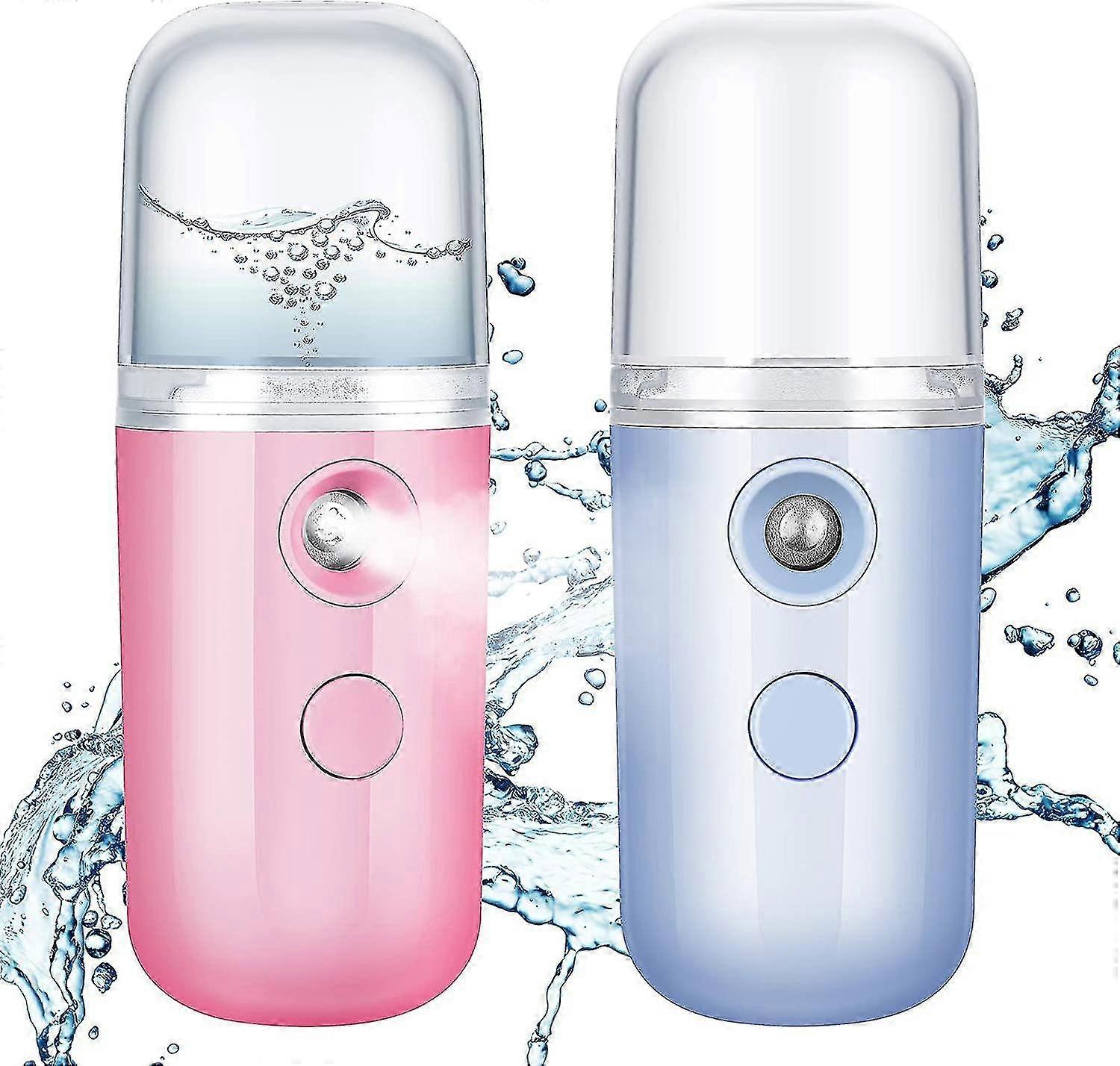 2 stuks gezichtsbehandeling 30ml mini draagbare sproeier handige gezicht mist sprayer moisturizing mist sprayer usb