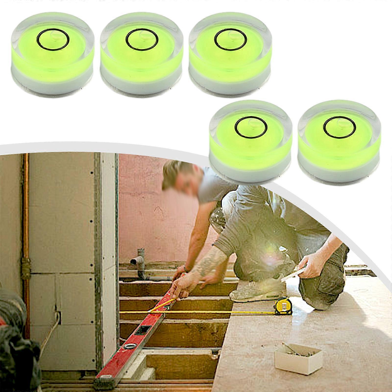 5Pcs Round Bubble Level Accuracy Horizontal Precision Bubble Level For Adjusted Water As Bubble Show Level Measuring Instrument