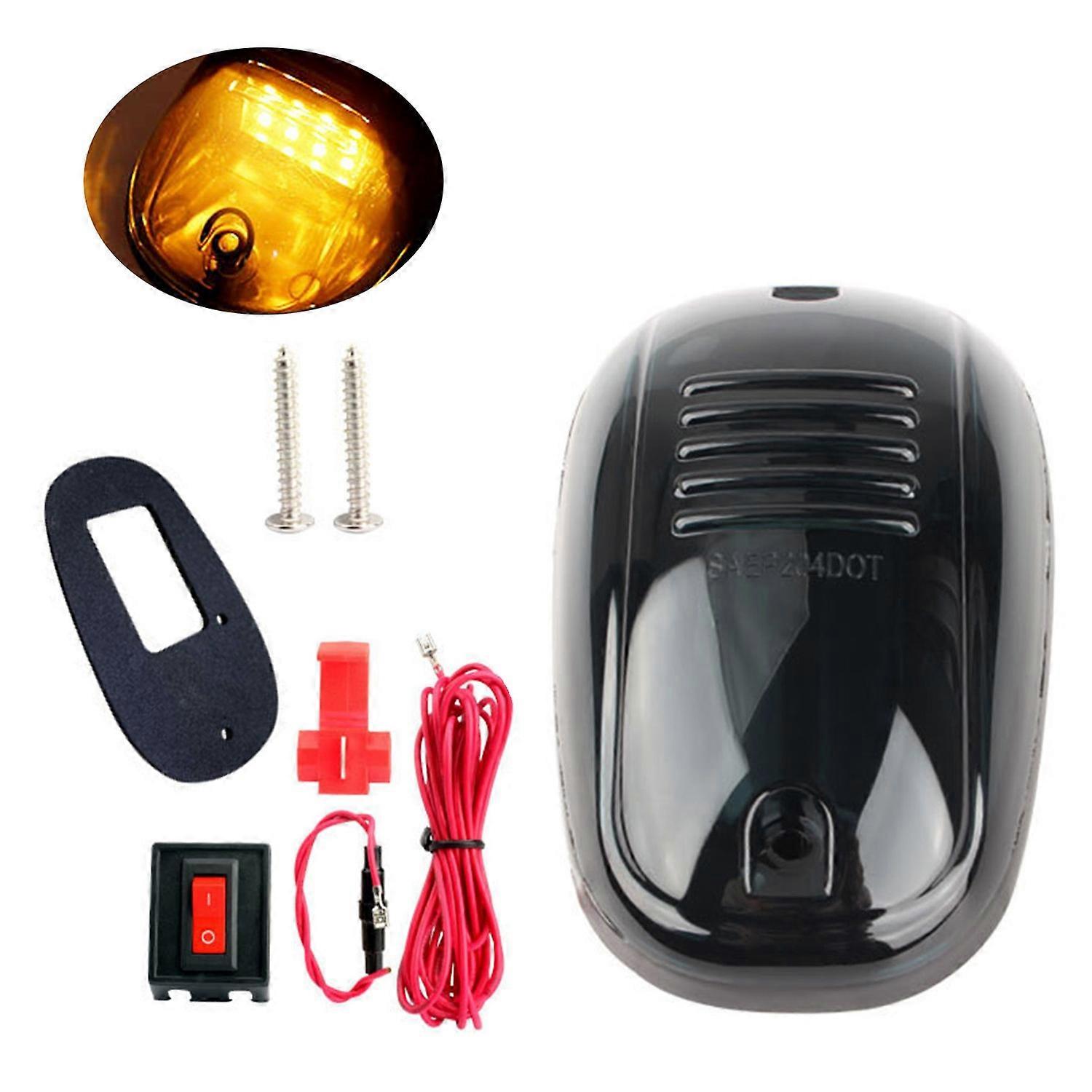 LED Cab Light Wireless Solar Powered Cab Light Cab Roof Running Top Marker Light Wire Harness