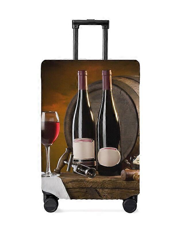 Automne Baril De Vin Rétro Couverture De Bagages Stretch Valise Protecteur Baggage Housse De Poussière Housse Pour 18-32 Pouces Valise De Voyage