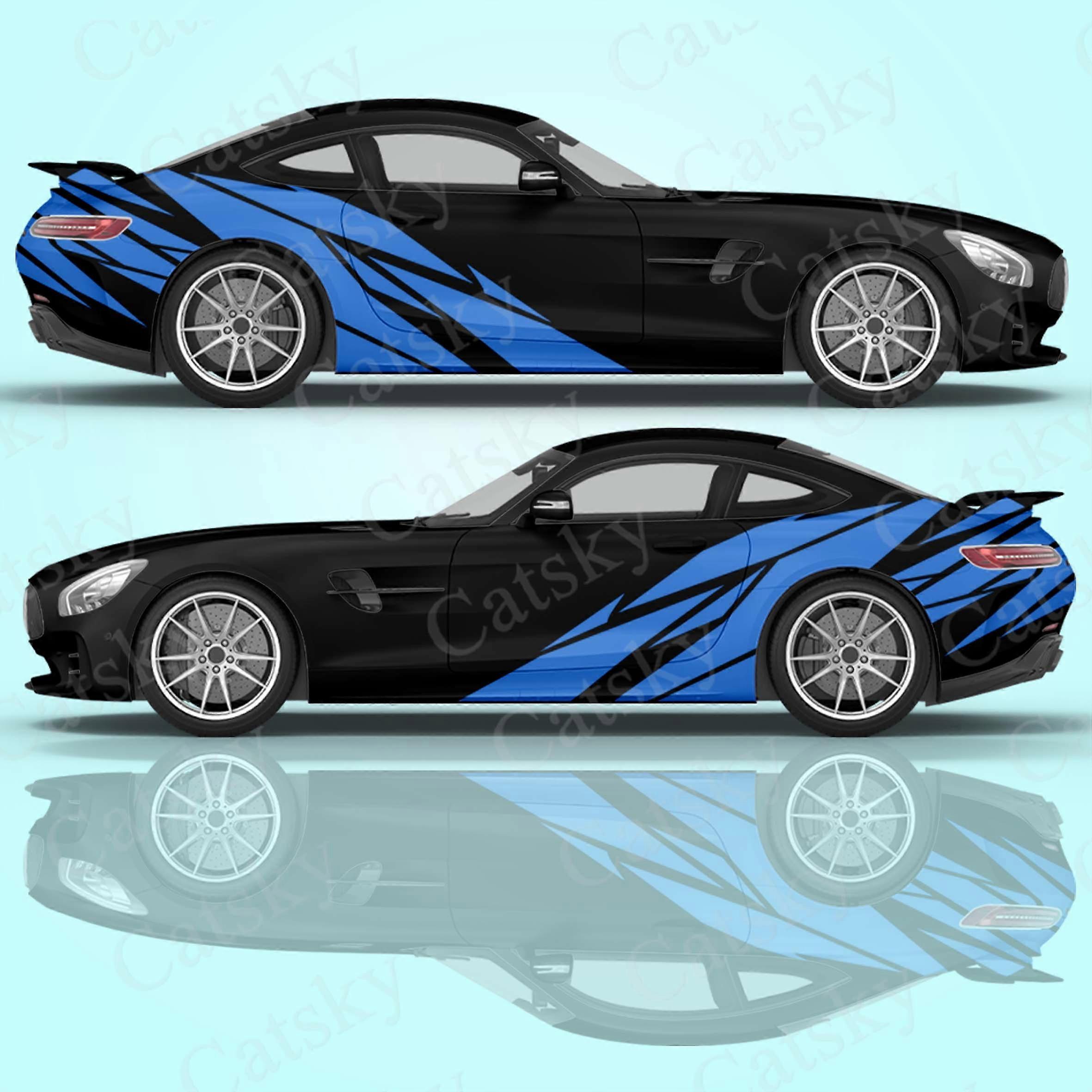 Car stickers pvc side geometric motion design graphic stickers modified packaging racing car car stickers auto parts stickers