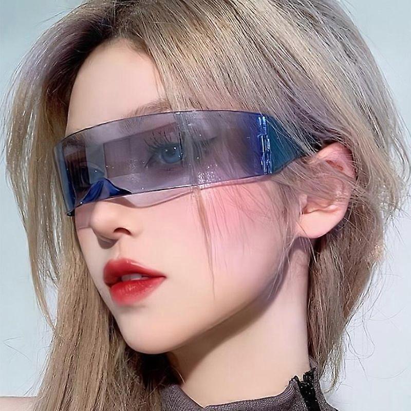 Future Warrior Rimless γυαλιά ηλίου One Piece Lens Wrap Around Γυαλιά Φουτουριστικό Hip Hop Party Γυαλιά ηλίου για άνδρες γυναίκες