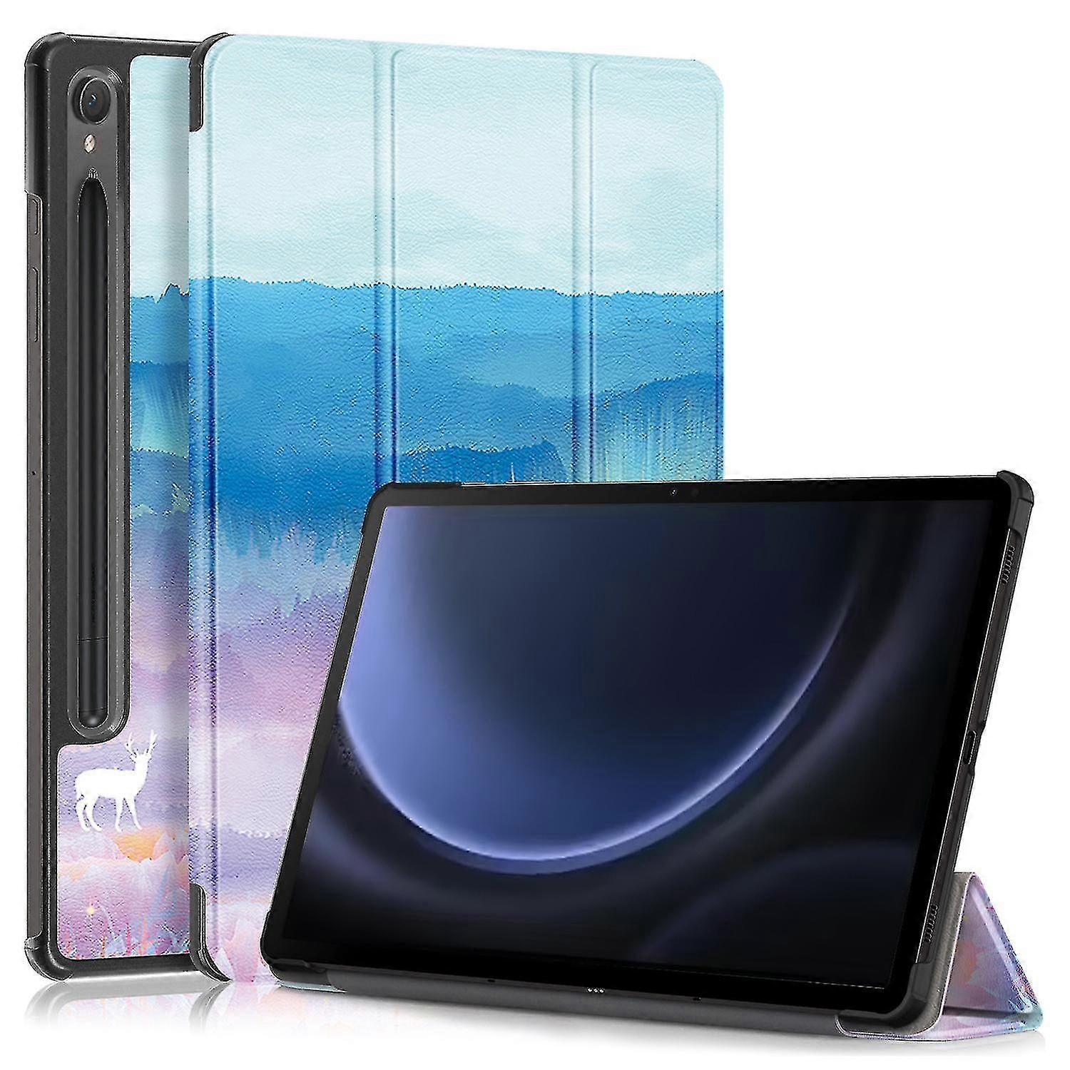 Tri-fold Stand Pattern Printing Tablet Cover For Samsung Galaxy Tab S9 Fe Sm-x510 Sm-x516