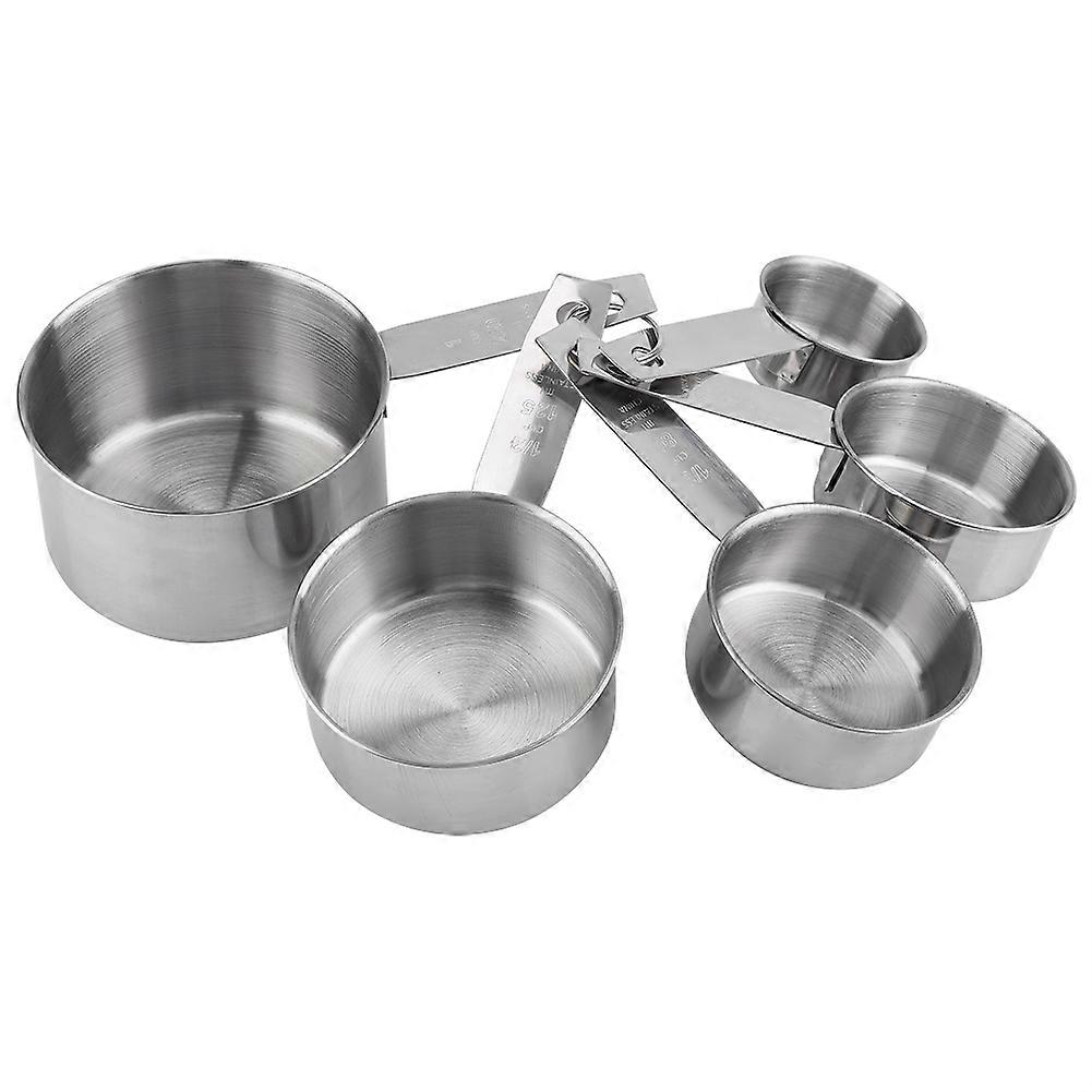 5pcs  Set Stainless Steel Anti rust Measuring Cup Spoon Baking Cooking Tool