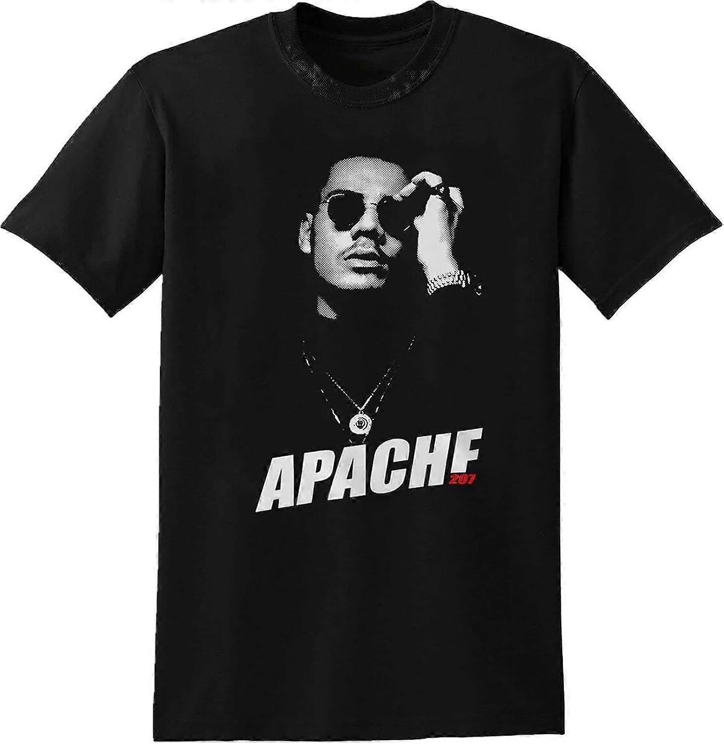 Apache 207 Merch Essential Tričko Unisex Bavlna Černá Topy Tee Černá