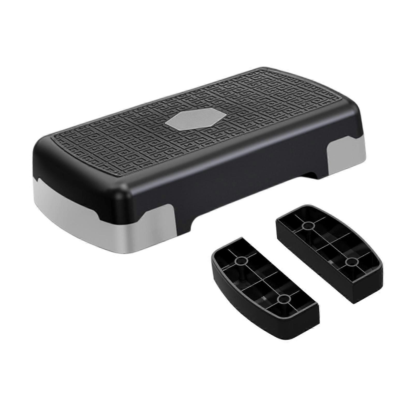 Aerobic Stepper Adjustable Workout Stepper for Gym Strength Fitness Training Gray Black