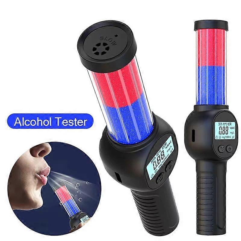 Handheld Digital Breathalyzer Rechargeable LCD Display Professional Alcohol Tester with LED Non-Contact Alcohol Detector