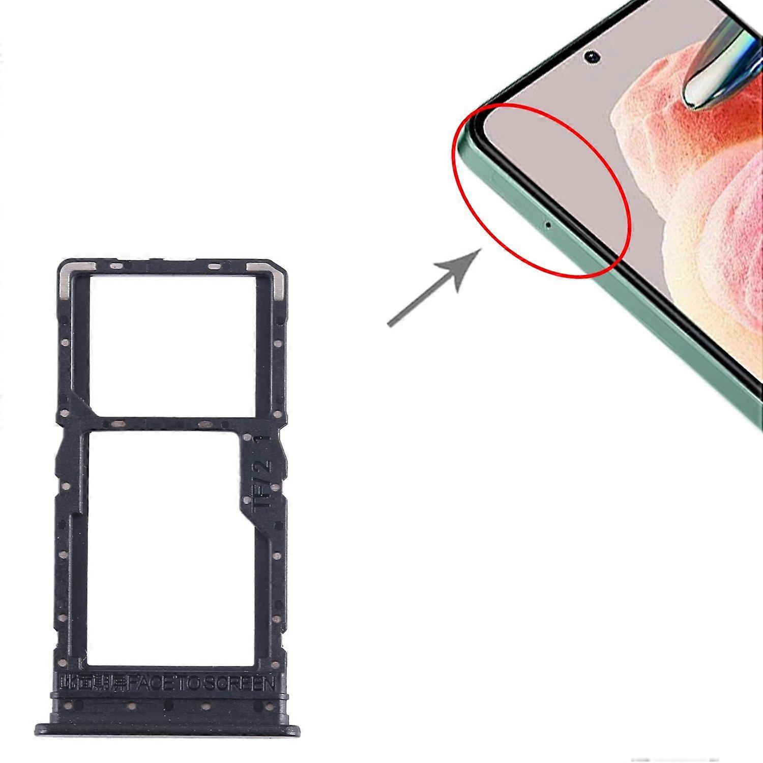 适用于小米红米 12 4G SIM + Micro SD 卡座备件黑色