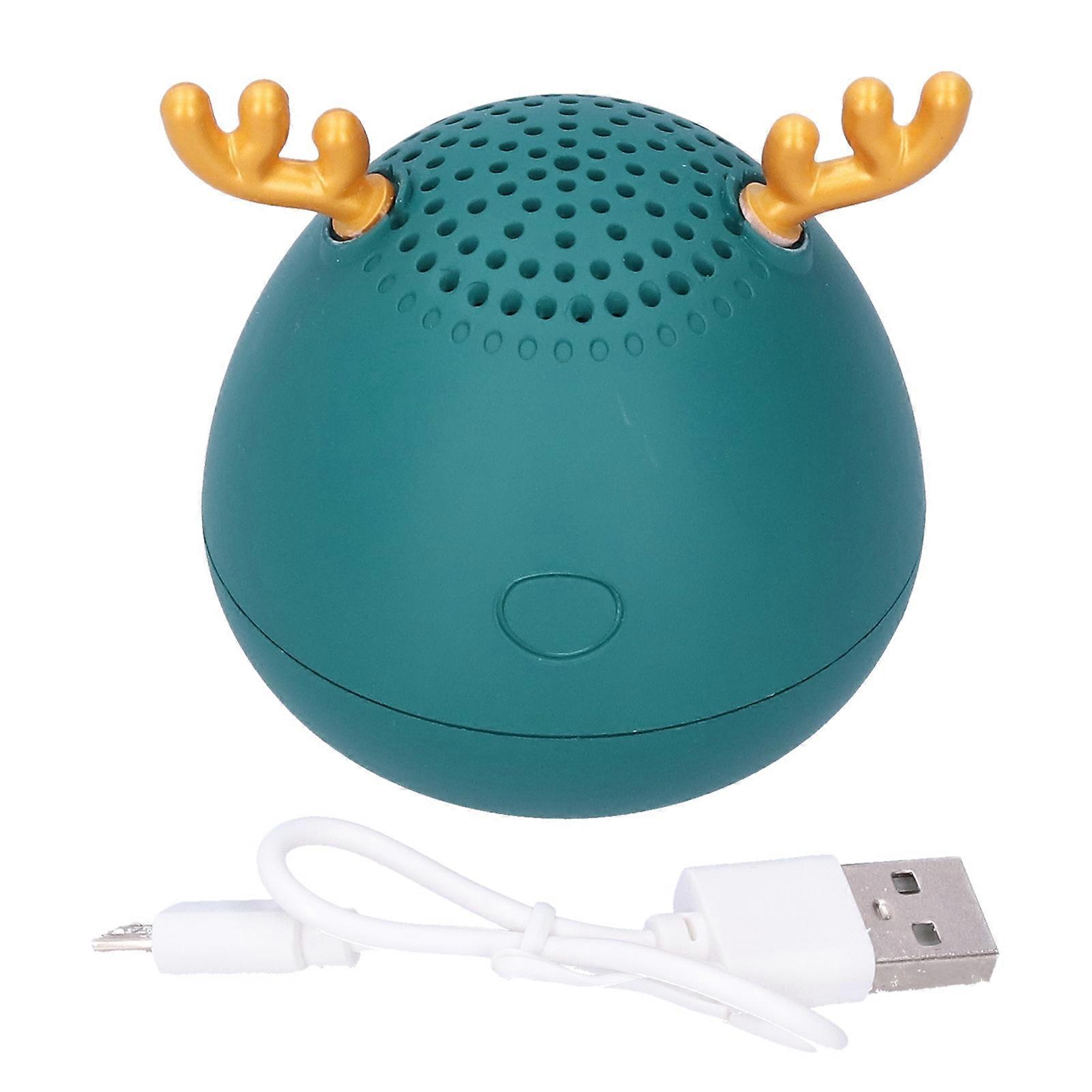 Deer Wireless Bluetooth Mini Speaker High Volume Portable Audio Compatible for Computer/Phone Green