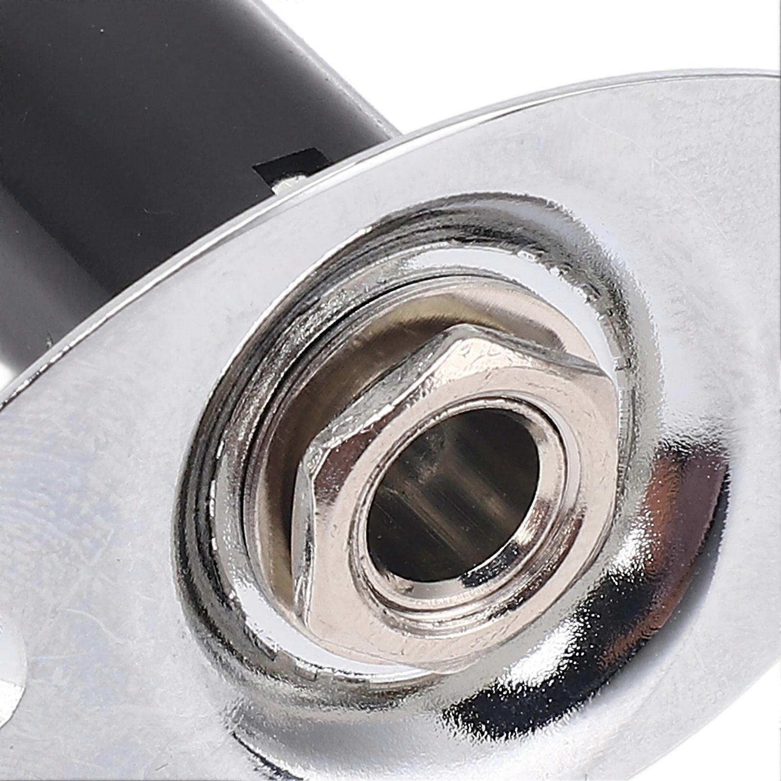 6.35mm Jack Output Plate for Electric Guitar, Oval Shape, Metal, with Noise Reduction