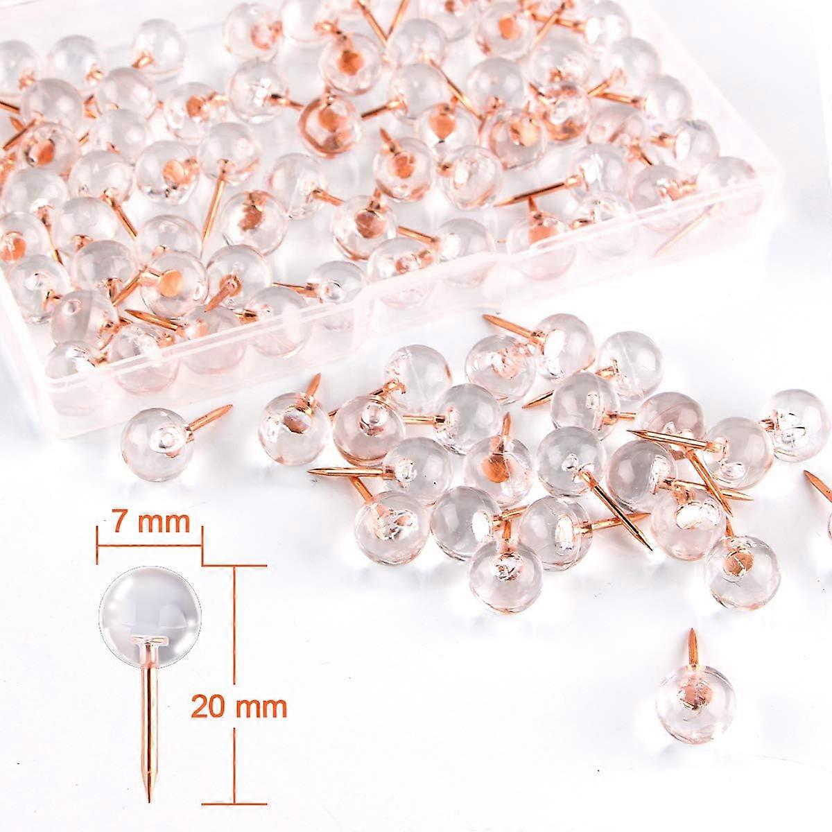 Compact Rose Gold Push Pins For Office Organization