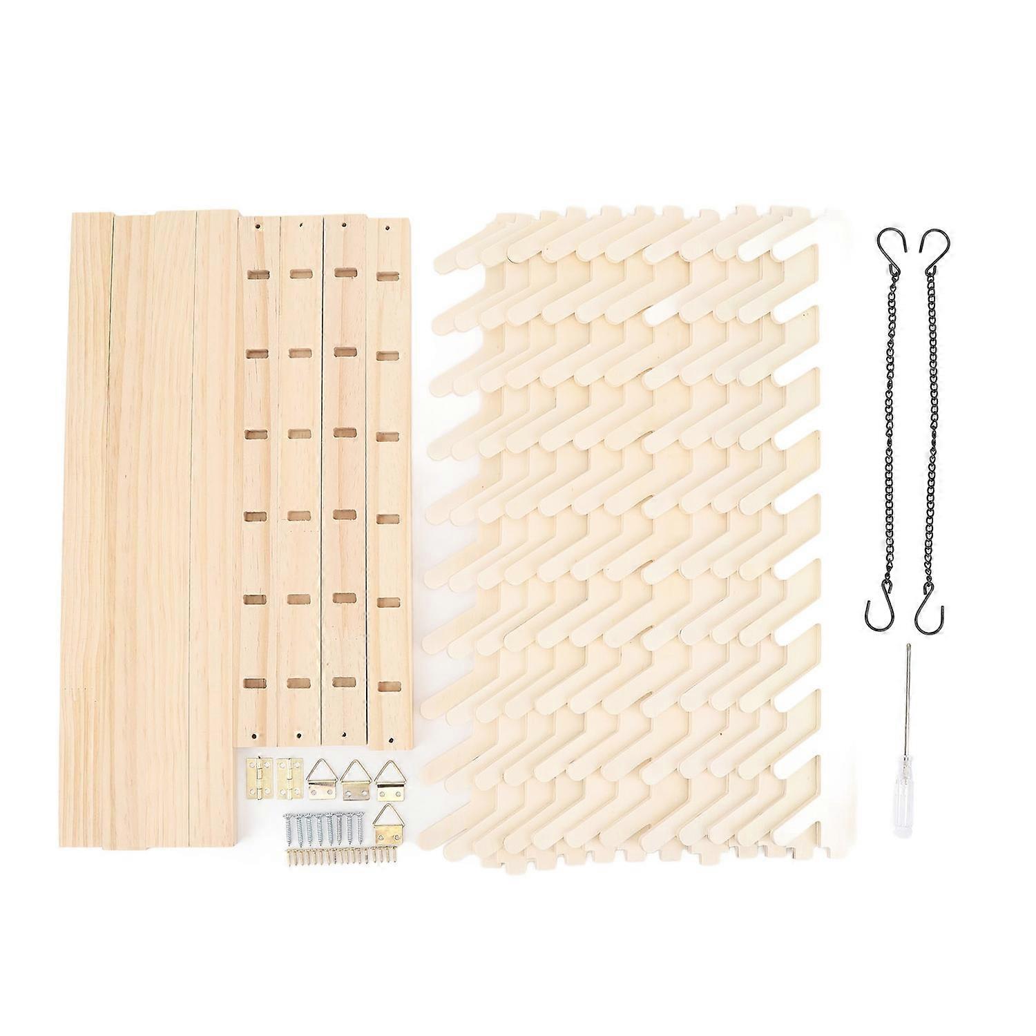 Hair Braiding Rack Multi Functional Wooden Thread Rack Hair Extension Stand for Home Salon