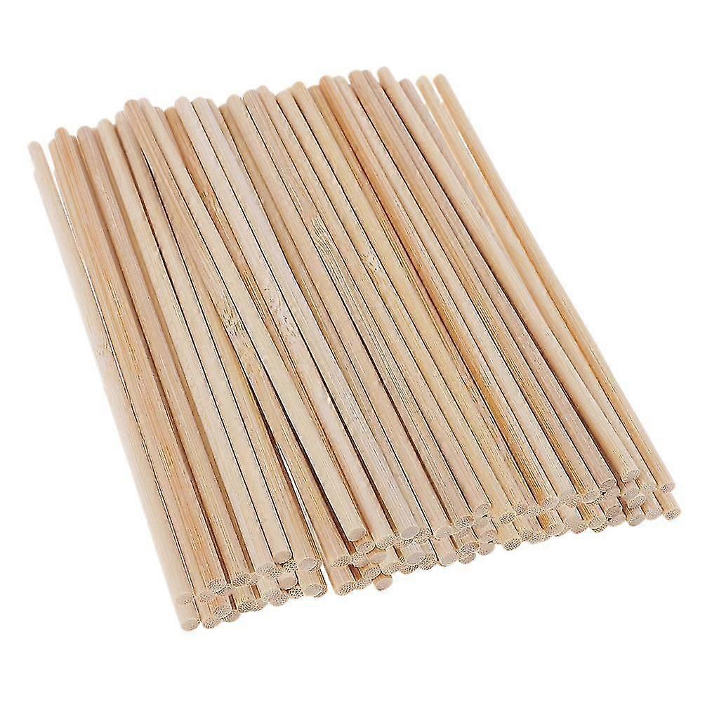 100pack 4mm fa befejezetlen fa kerek bot dübel rúd barkács kézműves 150mm
