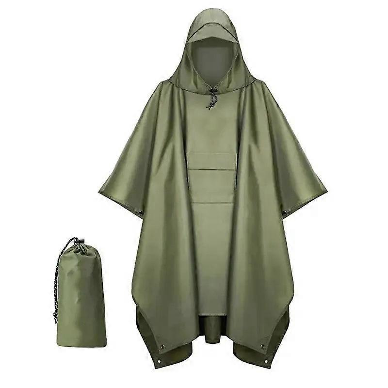 Unisex rain poncho, waterproof, reusable, with bag
