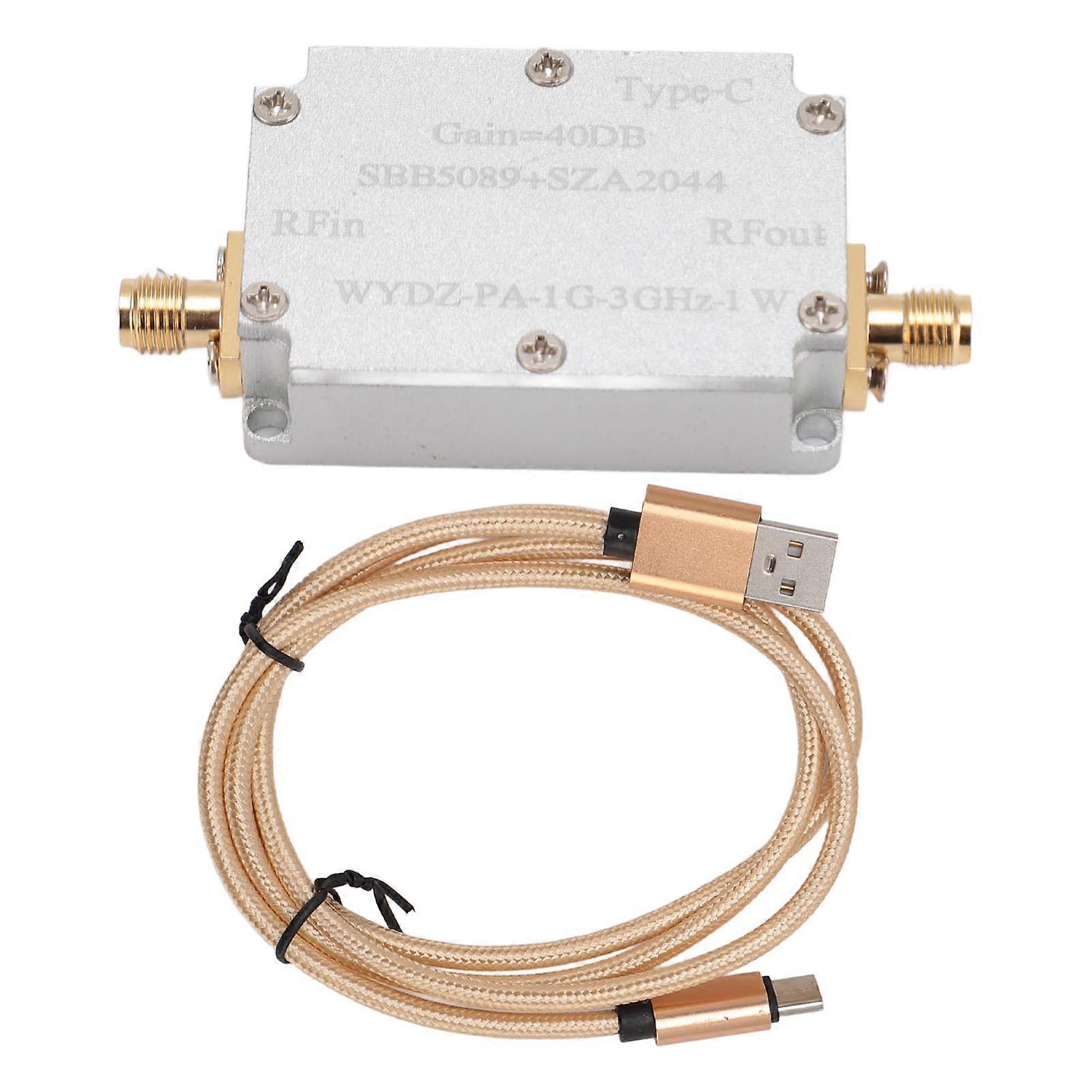 RF Power Amplifier 1G-3GHz 40dB High Gain, Low Noise, USB-C Powered for 2.4GHz