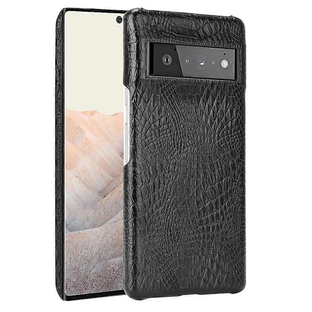 For Google Pixel 6 Pro Shockproof Crocodile Texture PC + PU Case