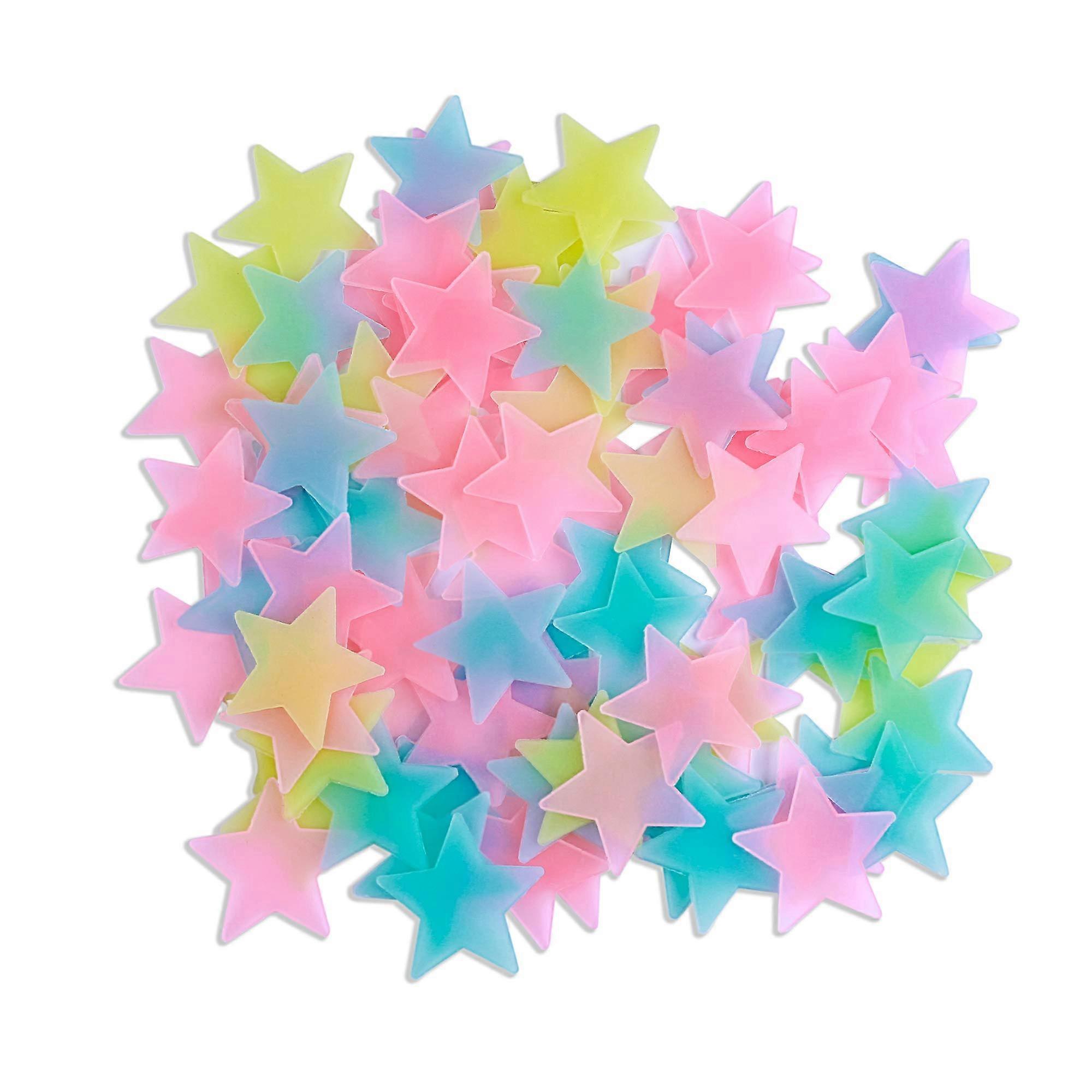 100 Pcs Fluorescent Wall Stickers for Ceiling Art Decorations