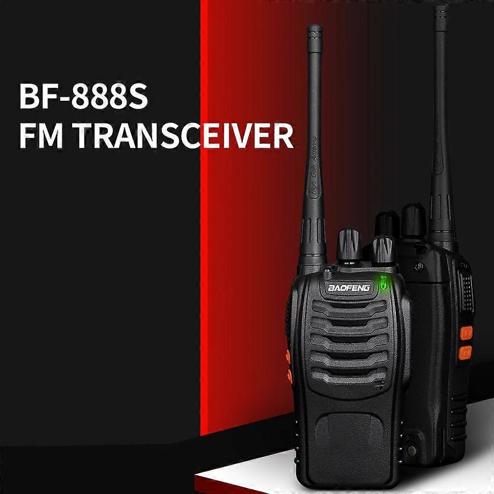 BAOFENG BF-888S UHF 400-470MHz FM Transceiver Two-way Radio Portable Handheld Walkie Talkie Long Distance 2PCS UK Plug