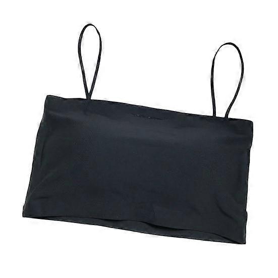 Women's Spandex Bandeau Crop Top with Thin Straps
