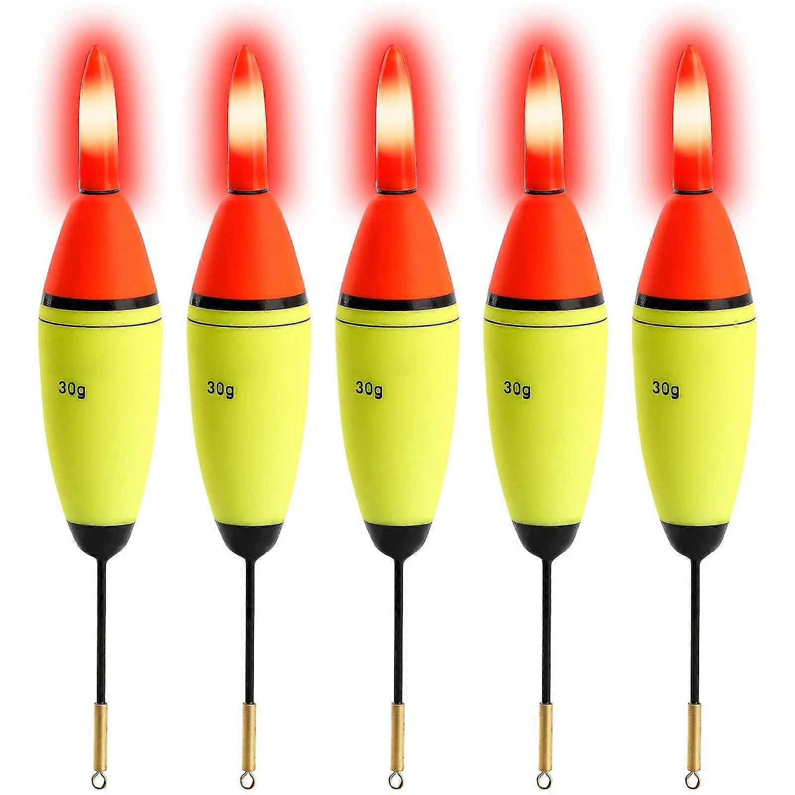 Pack Of 5 Fishing Floats, Fishing Floats, Glowing Glow Stick Floats