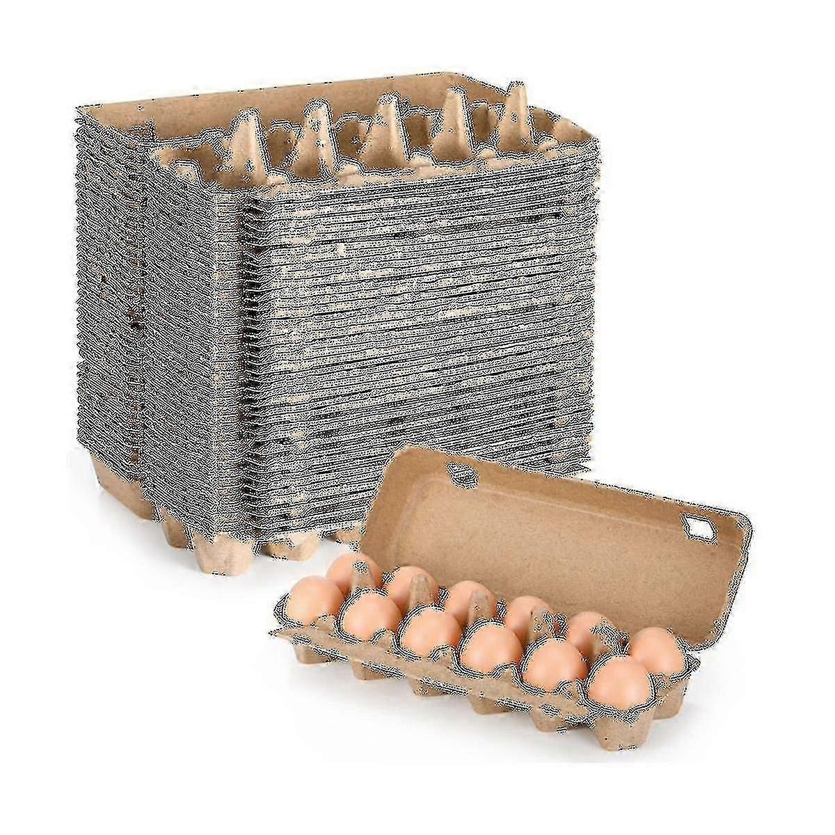 20pcs cartons d’œufs en carton papier vierge pâte à œufs cartons une douzaine de cartons d’œufs conteneur oeuf vide