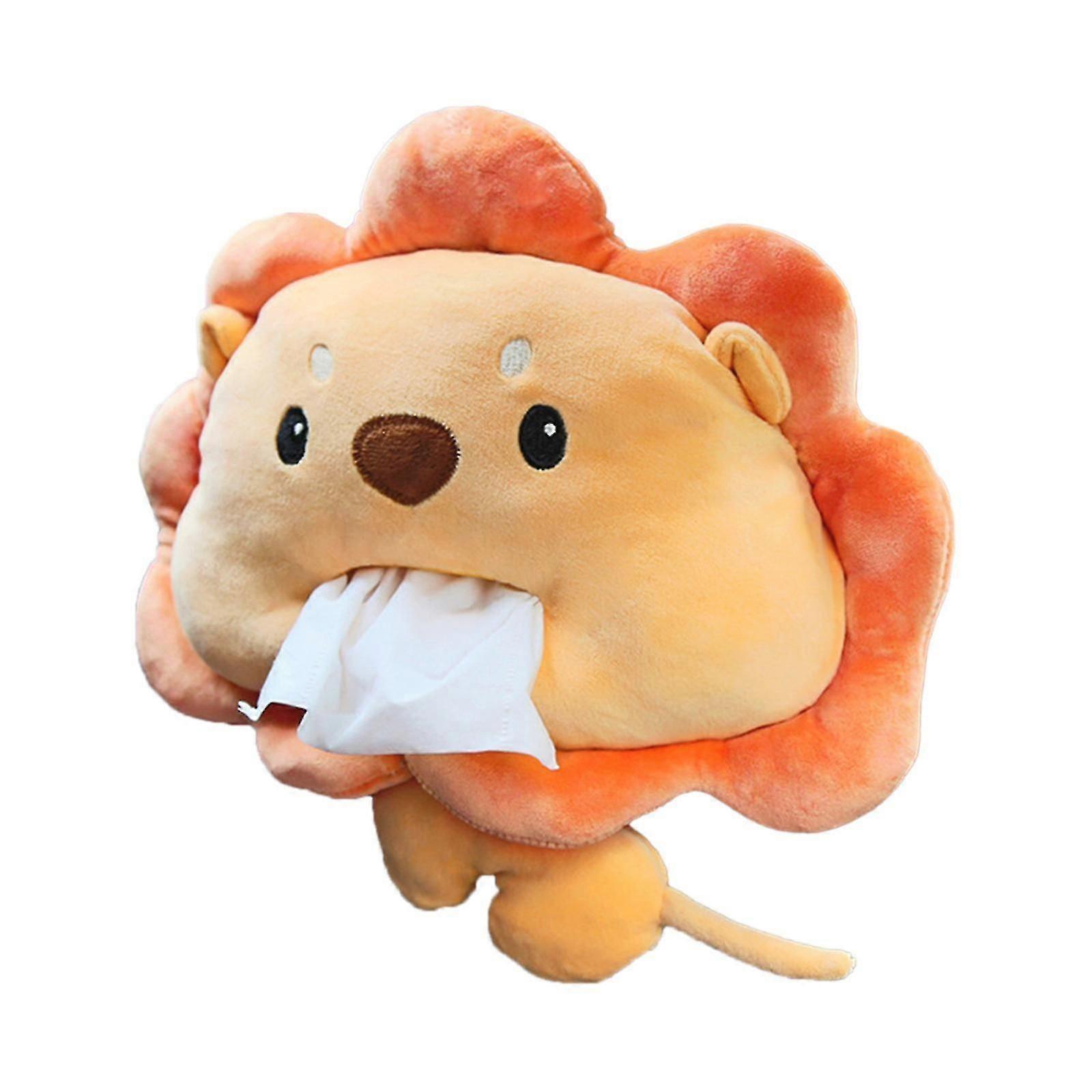 Tissue Box For Car,cartoon Plush Animal Paper Towel Storage Box,portable Napkin Holder,home Decor Gift