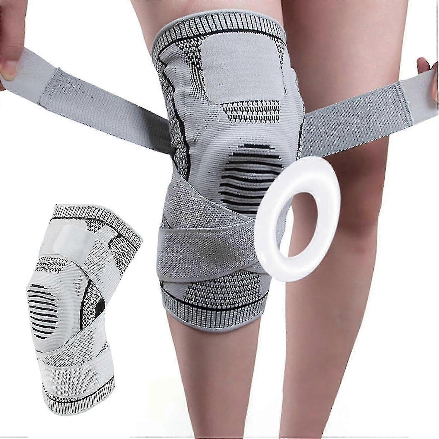 دعامة دعم الركبة للرجال والنساء الأكمام الاحترافية لضغط الركبة للتشغيل رفع الأثقال الغضروف المفصلي المسيل للدموع وتخفيف آلام المفصل التعافي من الإصابات fg202