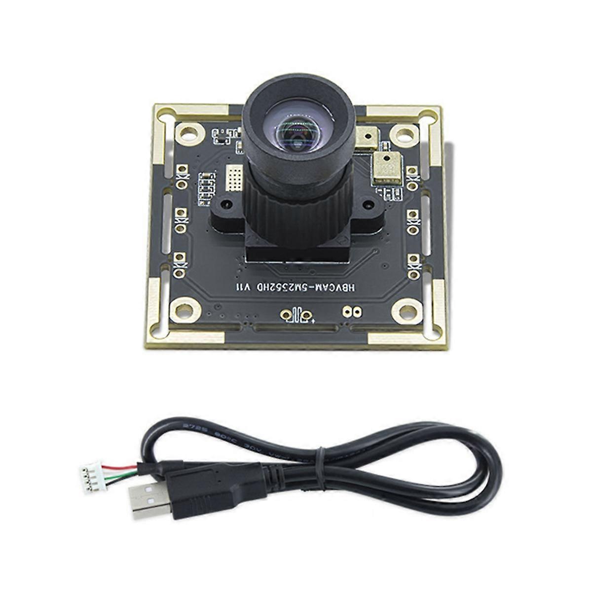 5MP 2K Camera Module Built-in Microphone 68 USB Free Driver Adjustable Manual-Focus Camera Lens As