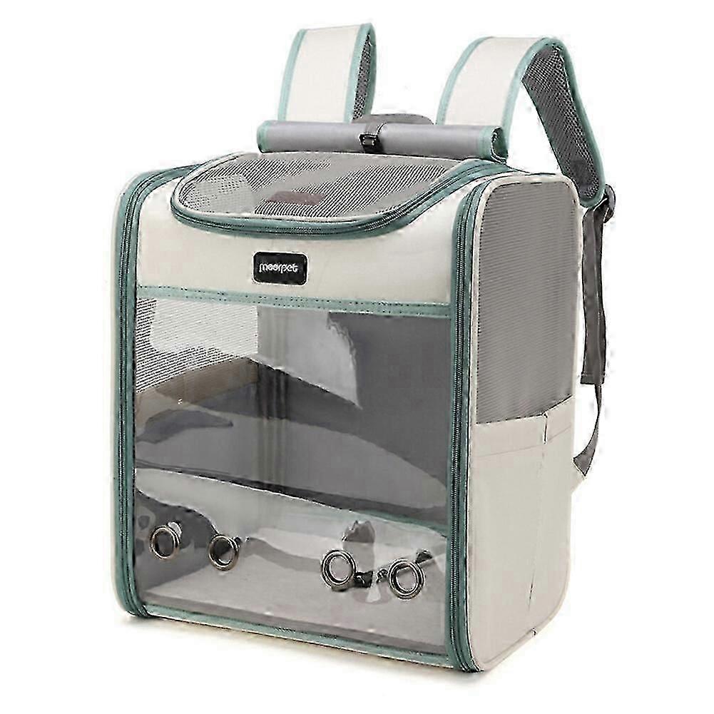 Pet Carrier Backpack Cat Backpack Transparent Window Portable Shoulders Bag Cats Carrier Large Space Breathable Foldable Backpack for Cat Rabbit Showi