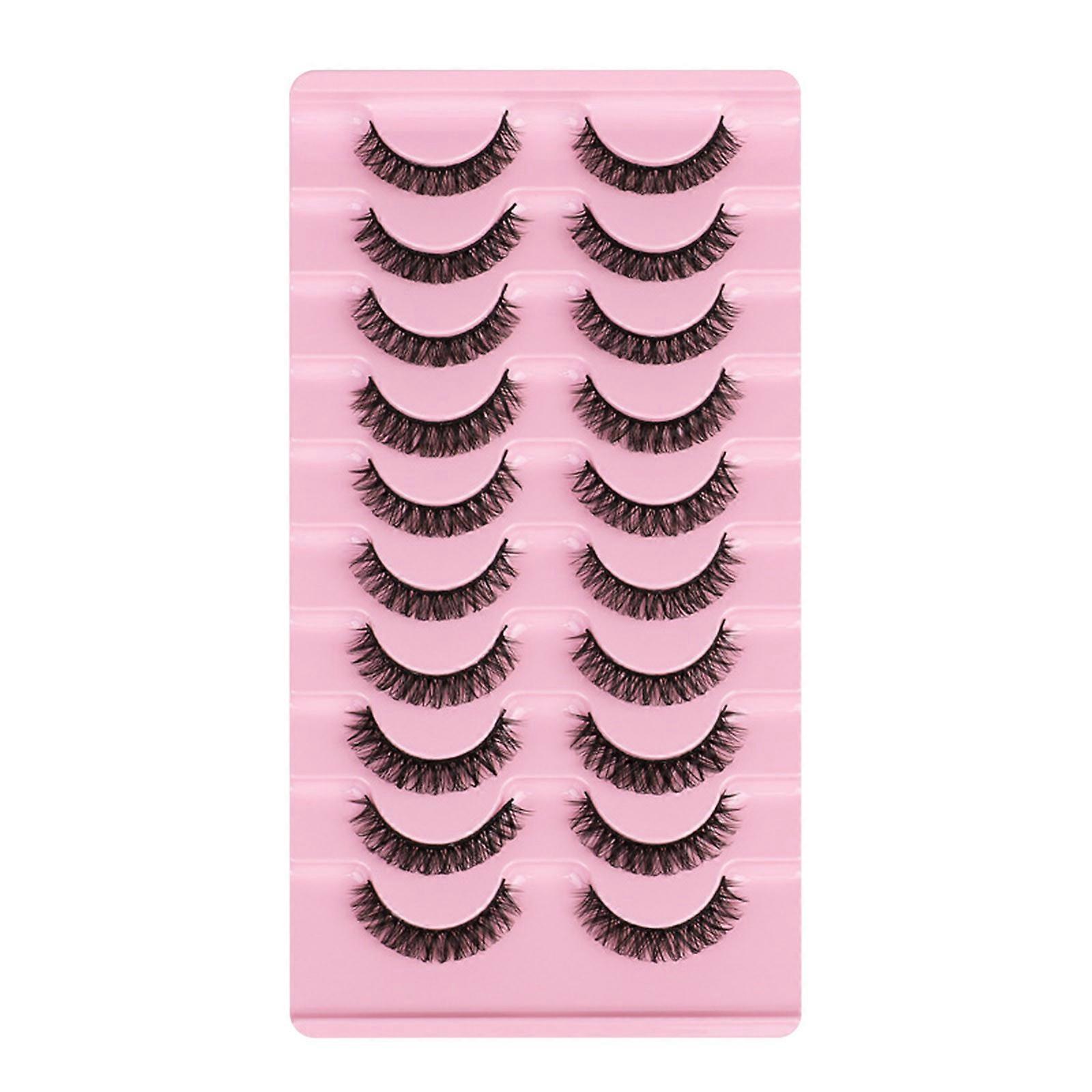 Kosmeettiset ripset tekoripset venäläiset nauharipset luonnolliset tekominkkiripset ohuet ja 10 mm tekoripset 10 paria pakkausta