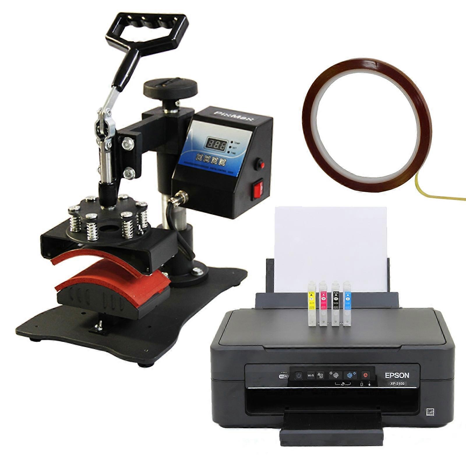 Heat Press Cap Transfer Machine & Printer Sublimation Bundle Hat Custom Design Baseball Snap Back