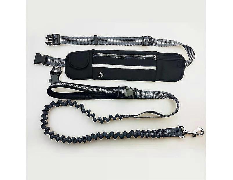 Versatile Running Mate, Hands-Free Dog Leash for Medium Large Dogs, Shock Absorbing Bungee with Detachable Seat Belt Bag, Multi-Way Control for