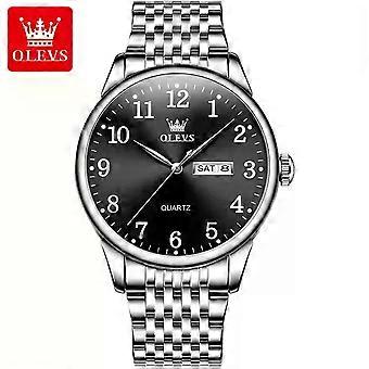 Zakelijk horloge voor mannen Top luxe quartz polshorloge eenvoudig digitaal ontwerp roestvrijstalen herenhorloges Montre Homme
