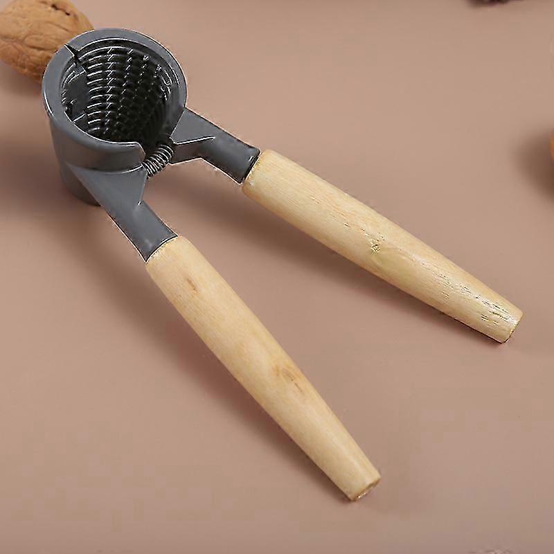 Nutcracker Hazelnut Bottle Opener Clamp Wood HandleGrey17*7*5.8cm-Good